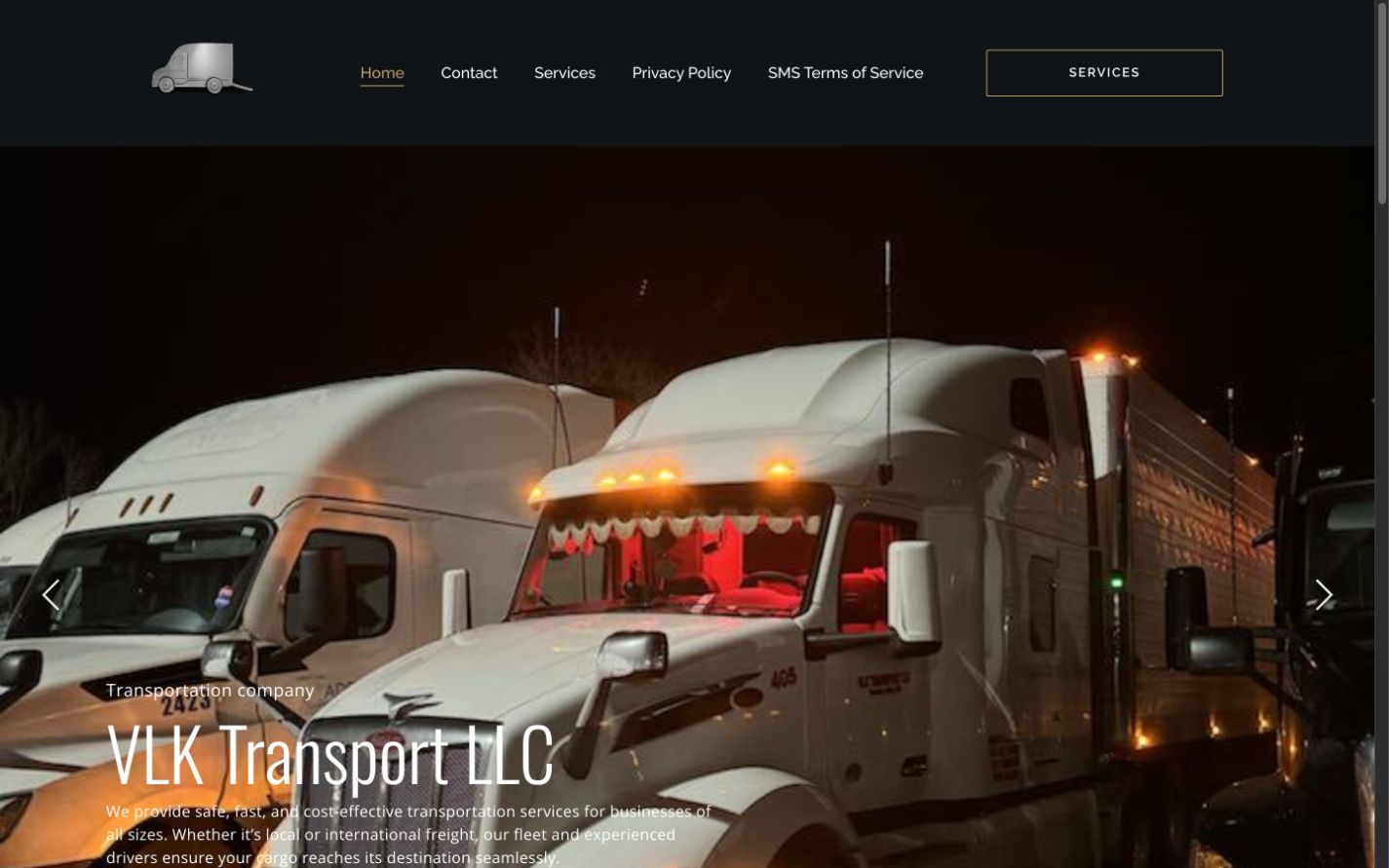 Preview of the VLK Transport website